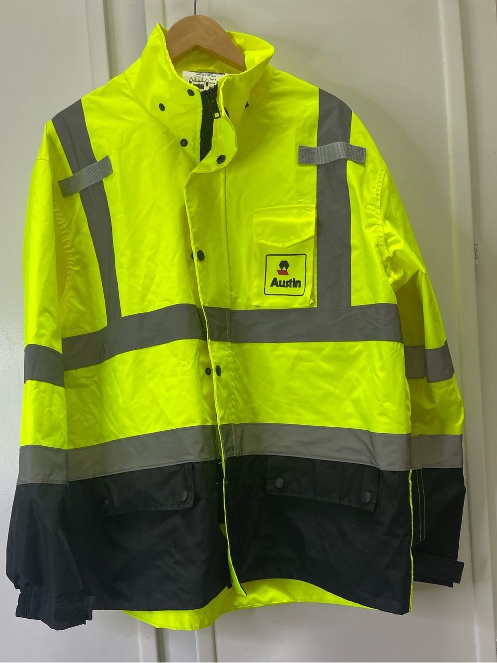 Radians RW30-3Z1Y Austin Industries Hi-Vis Class 3 Safety Rain Jacket XL